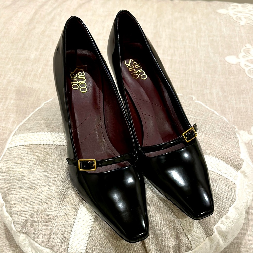 New Franco Sarto Black Liberty Heeled Pumps
